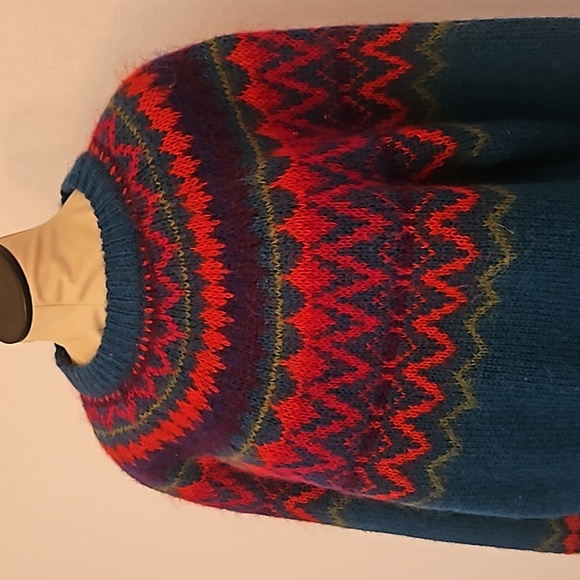 Vintage 80s hand loomed sweater - Picture 2 of 4